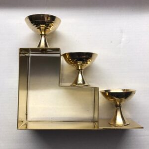 Premium Brass T-Light Holder - Step Design
