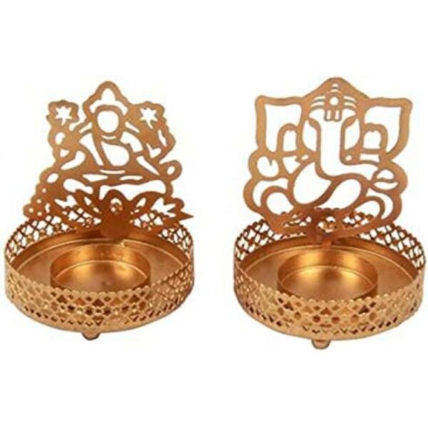 10 pcs Divine Shadow Tea Light Holders – Ganesh Ji & Lakshmi Ji Designs